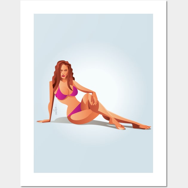 sexi girl in bikini Wall Art by Sauher